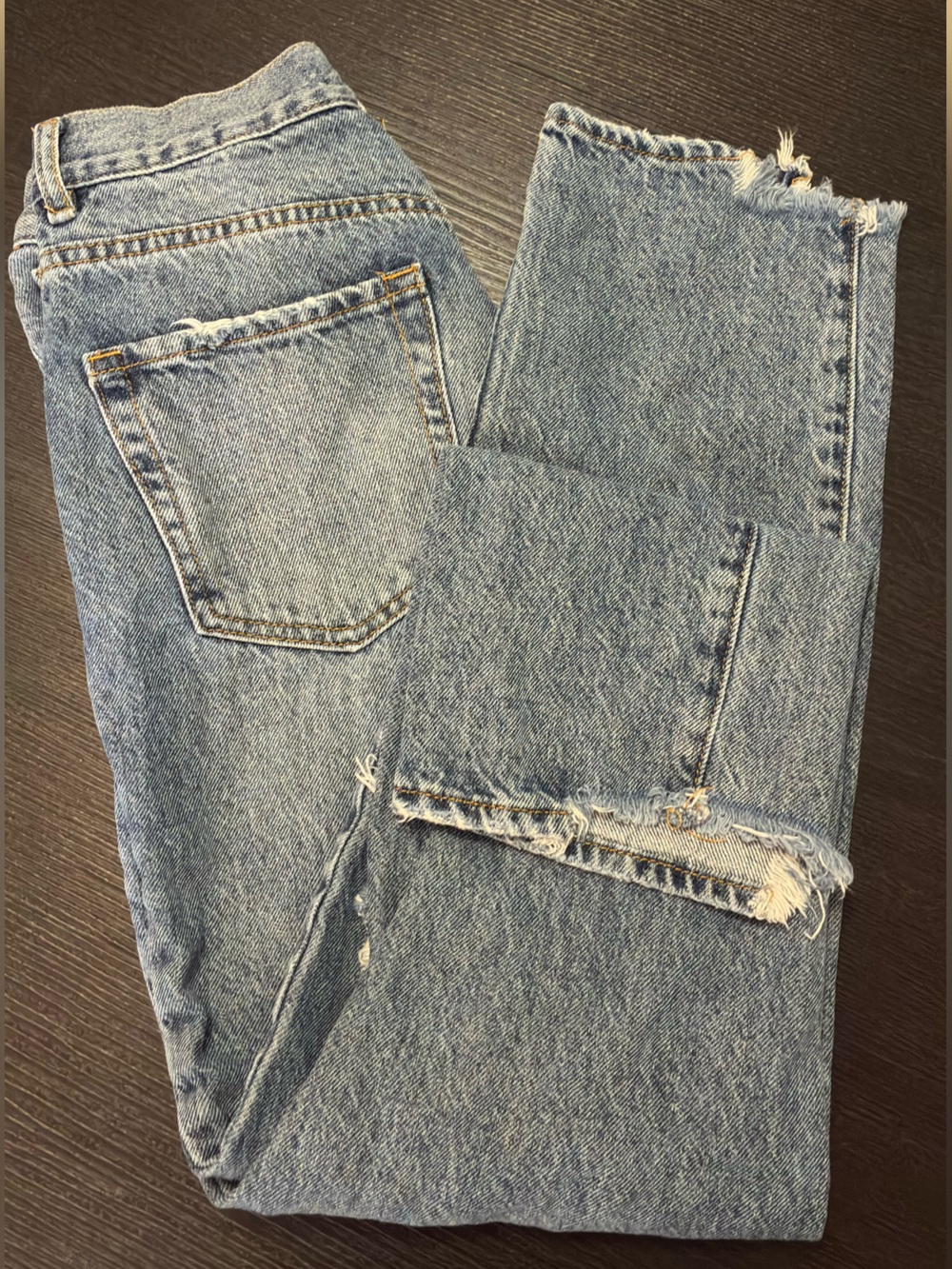 PacSun Light Blue Denim Jeans with Gold Stitching